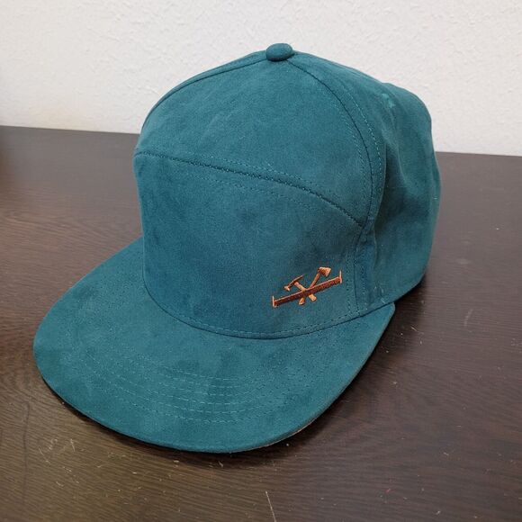Suede Cotton Forest Green Brown Adjustable Hat Cap TWO-O Amsterdam - Picture 1 of 16